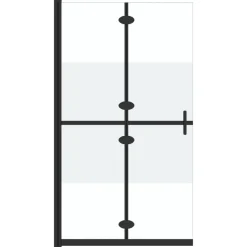 vidaXL Inloopdouchewand inklapbaar 70x190 cm ESG-glas halfmat