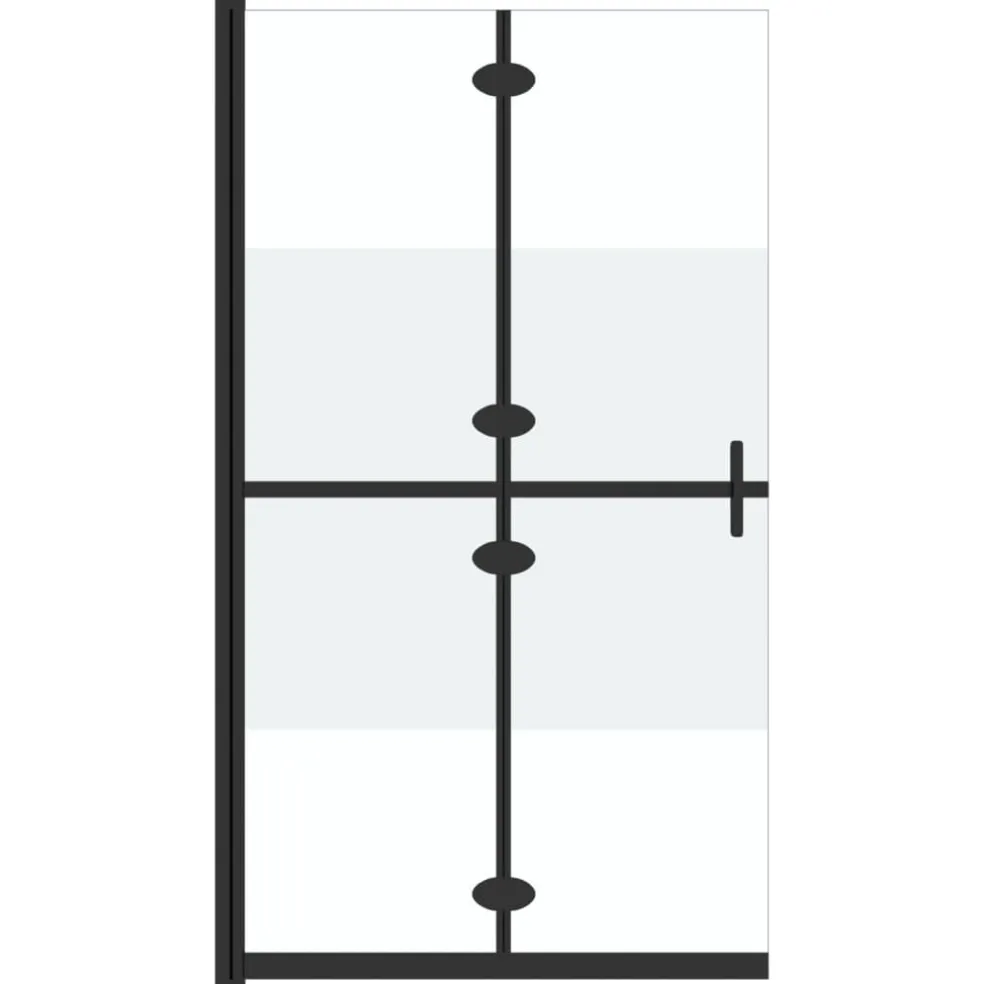 vidaXL Inloopdouchewand inklapbaar 70x190 cm ESG-glas halfmat