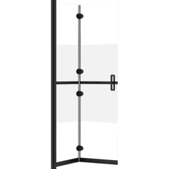 vidaXL Inloopdouchewand inklapbaar 70x190 cm ESG-glas halfmat