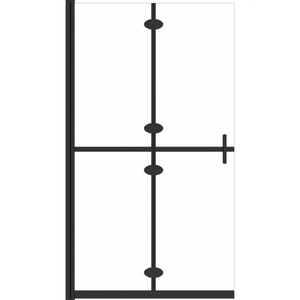vidaXL Inloopdouchewand inklapbaar 70x190 cm ESG-glas transparant
