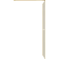 vidaXL Inloopdouchewand transparant 80x195 cm ESG-glas goudkleurig
