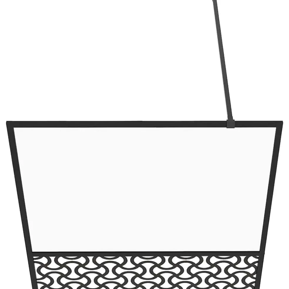 vidaXL Inloopdouchewand 80x195 cm mat ESG-glas zwart