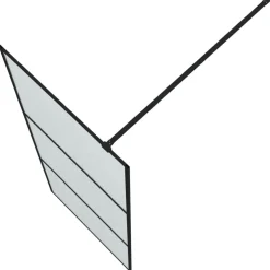 vidaXL Inloopdouchewand 80x195 cm mat ESG-glas zwart