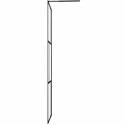 vidaXL Inloopdouchewand 80x195 cm gehard glas zwart