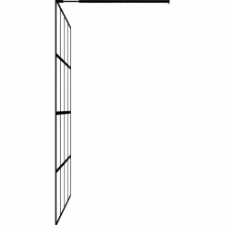 vidaXL Inloopdouchewand 80x195 cm transparant gehard glas
