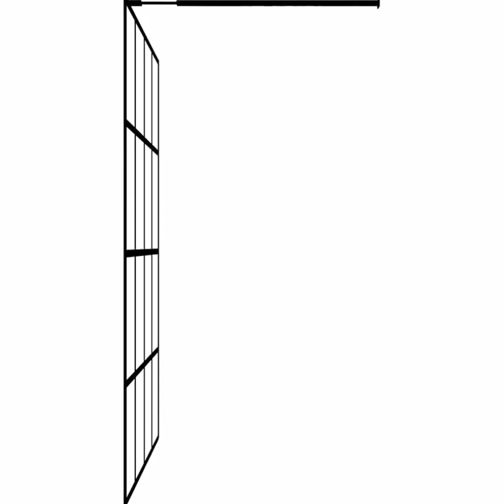 vidaXL Inloopdouchewand 80x195 cm transparant gehard glas