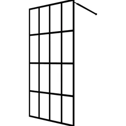 vidaXL Inloopdouchewand 80x195 cm transparant gehard glas