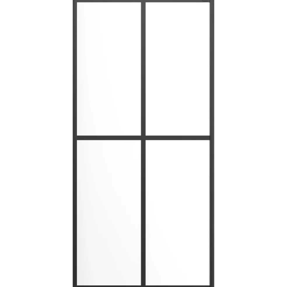 vidaXL Inloopdouchewand 80x195 cm transparant gehard glas