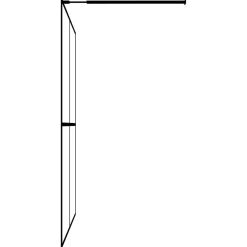 vidaXL Inloopdouchewand 80x195 cm mat gehard glas