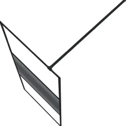 vidaXL Inloopdouchewand 80x195 cm transparant ESG-glas zwart