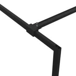 vidaXL Inloopdouchewand 80x195 cm transparant ESG-glas zwart
