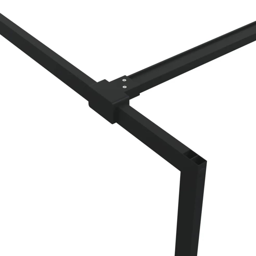 vidaXL Inloopdouchewand 80x195 cm transparant ESG-glas zwart