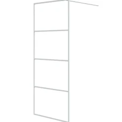 vidaXL Inloopdouchewand 80x195 cm transparant ESG-glas wit