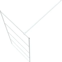 vidaXL Inloopdouchewand 80x195 cm transparant ESG-glas wit