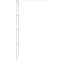 vidaXL Inloopdouchewand 80x195 cm transparant ESG-glas wit