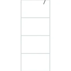 vidaXL Inloopdouchewand 80x195 cm transparant ESG-glas wit