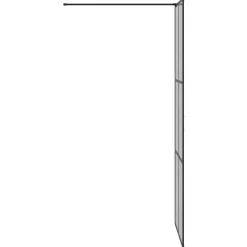 vidaXL Inloop Douche Wand Zwart 80 x 195 cm gehard glas