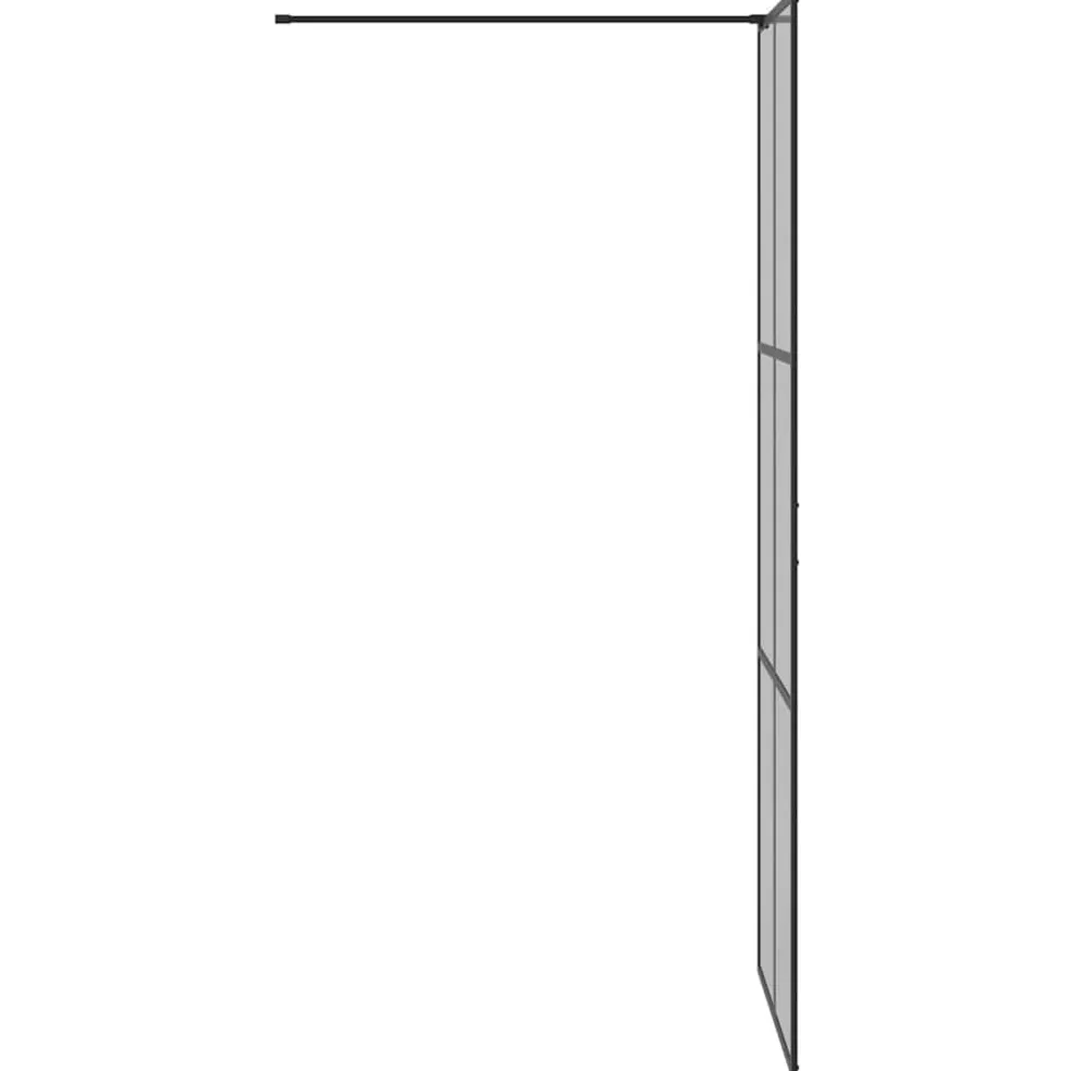 vidaXL Inloop Douche Wand Zwart 80 x 195 cm gehard glas
