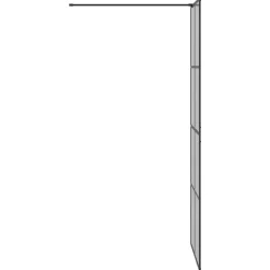 vidaXL Inloop Douche Wand Zwart 80 x 195 cm gehard glas