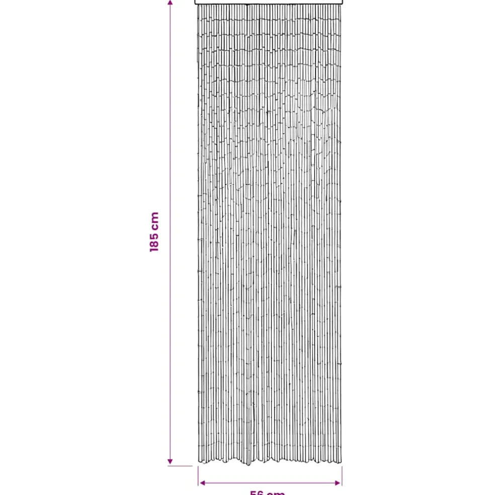 vidaXL Insectengordijn voor camper 56x185 cm bamboe