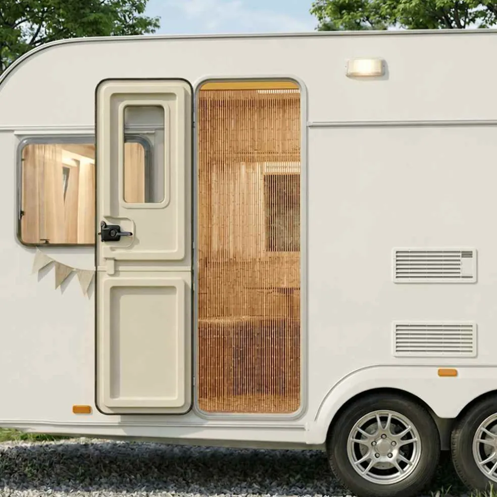 vidaXL Insectengordijn voor camper 56x185 cm bamboe