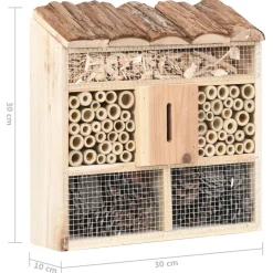 vidaXL Insectenhotel 30x10x30 cm vurenhout