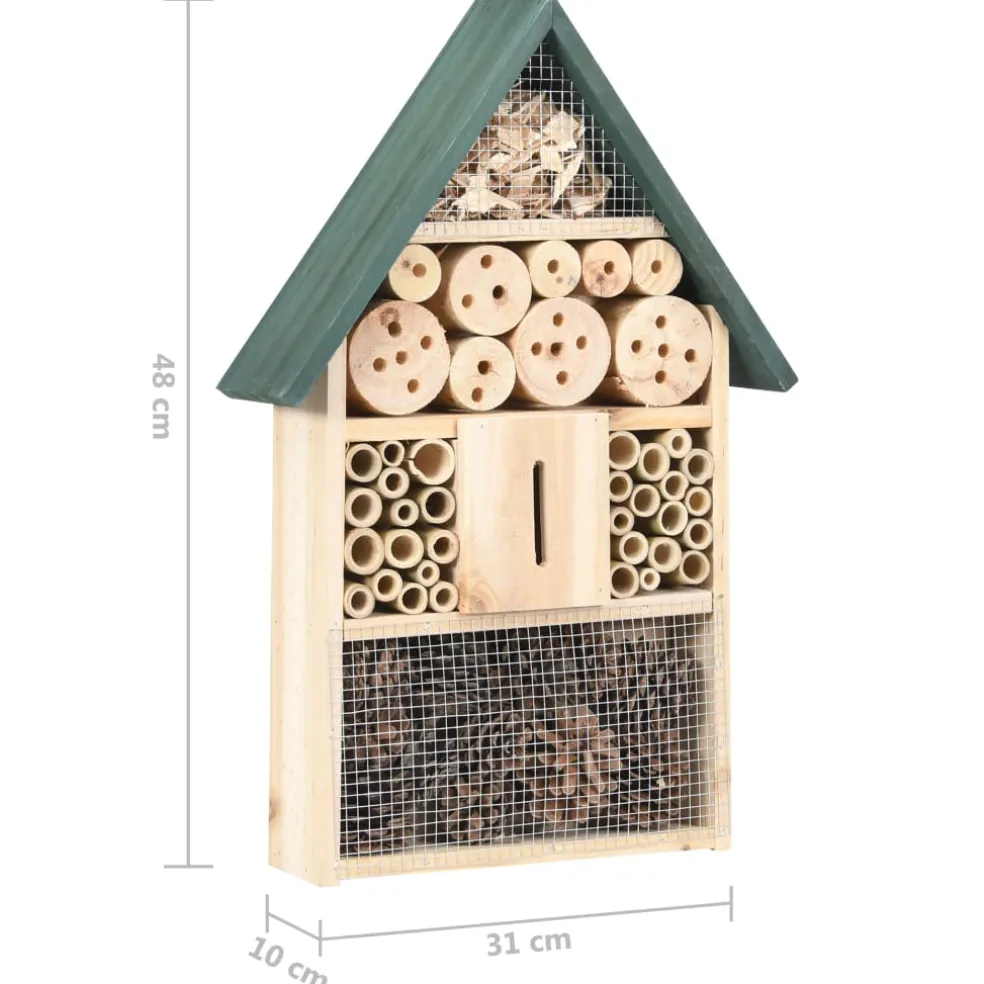 vidaXL Insectenhotel 30x10x48 cm vurenhout