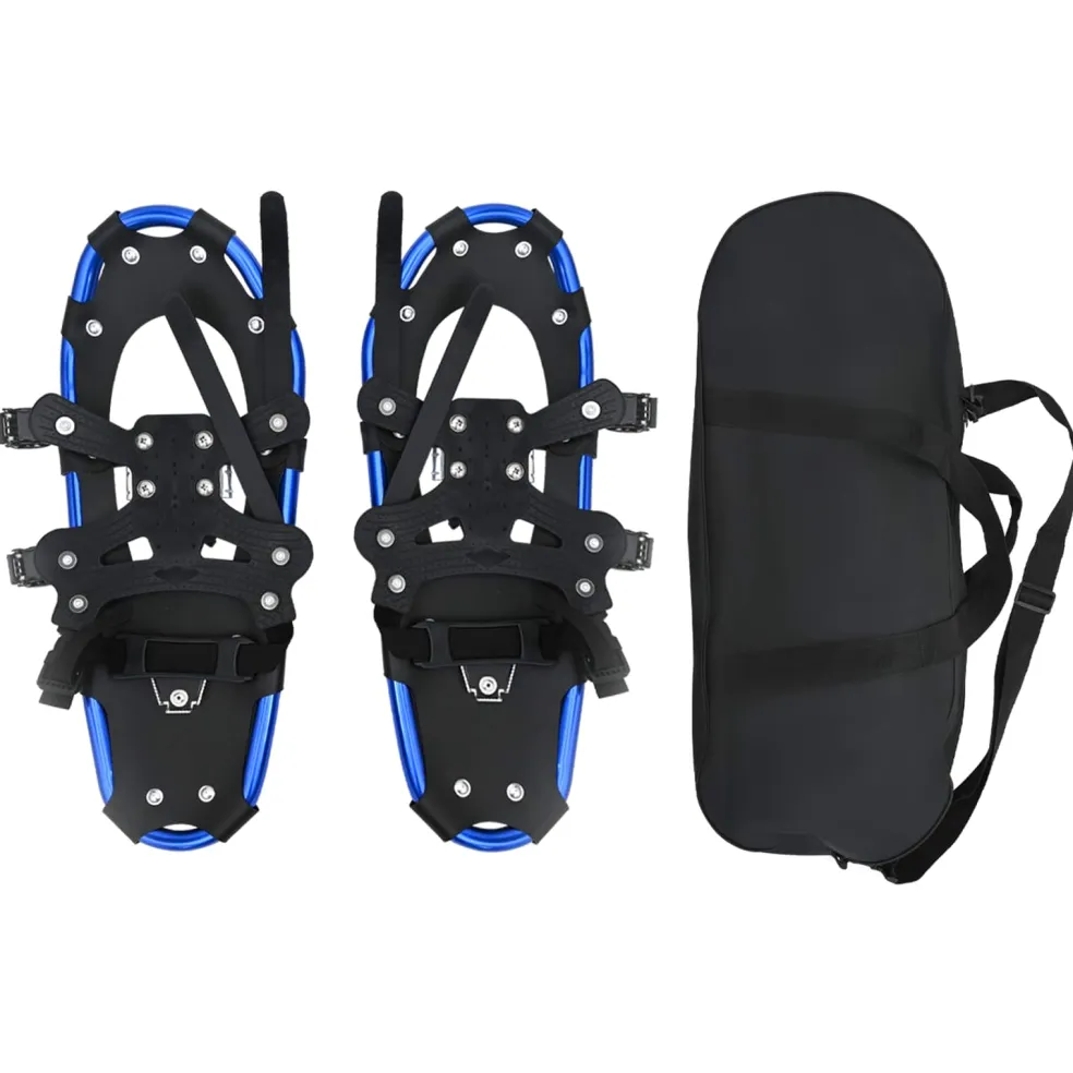 vidaXL 3 in 1 Sneeuwschoenen Blauw en Zwart 53,5 x 21 cm