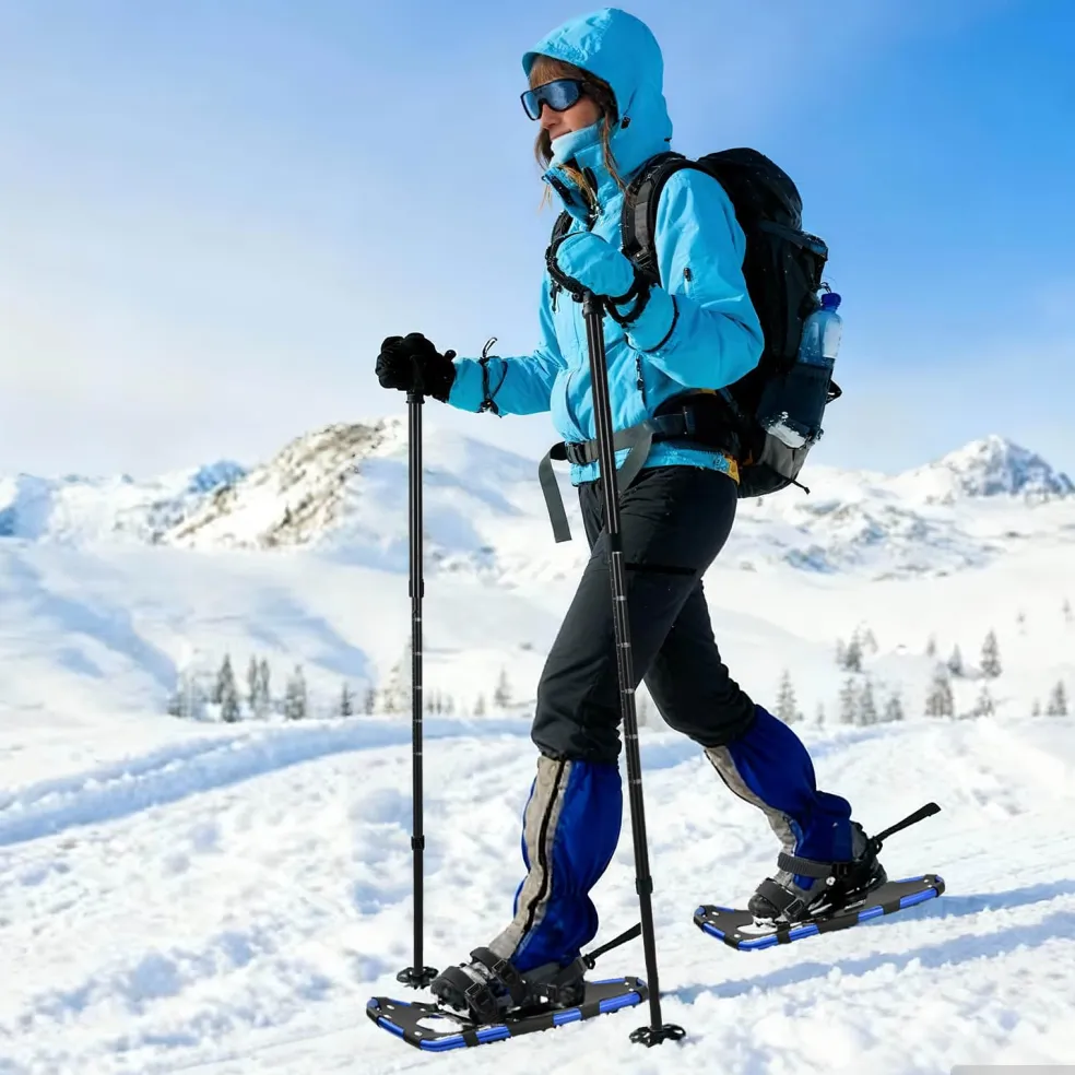 vidaXL 3 in 1 Sneeuwschoenen Blauw en Zwart 53,5 x 21 cm