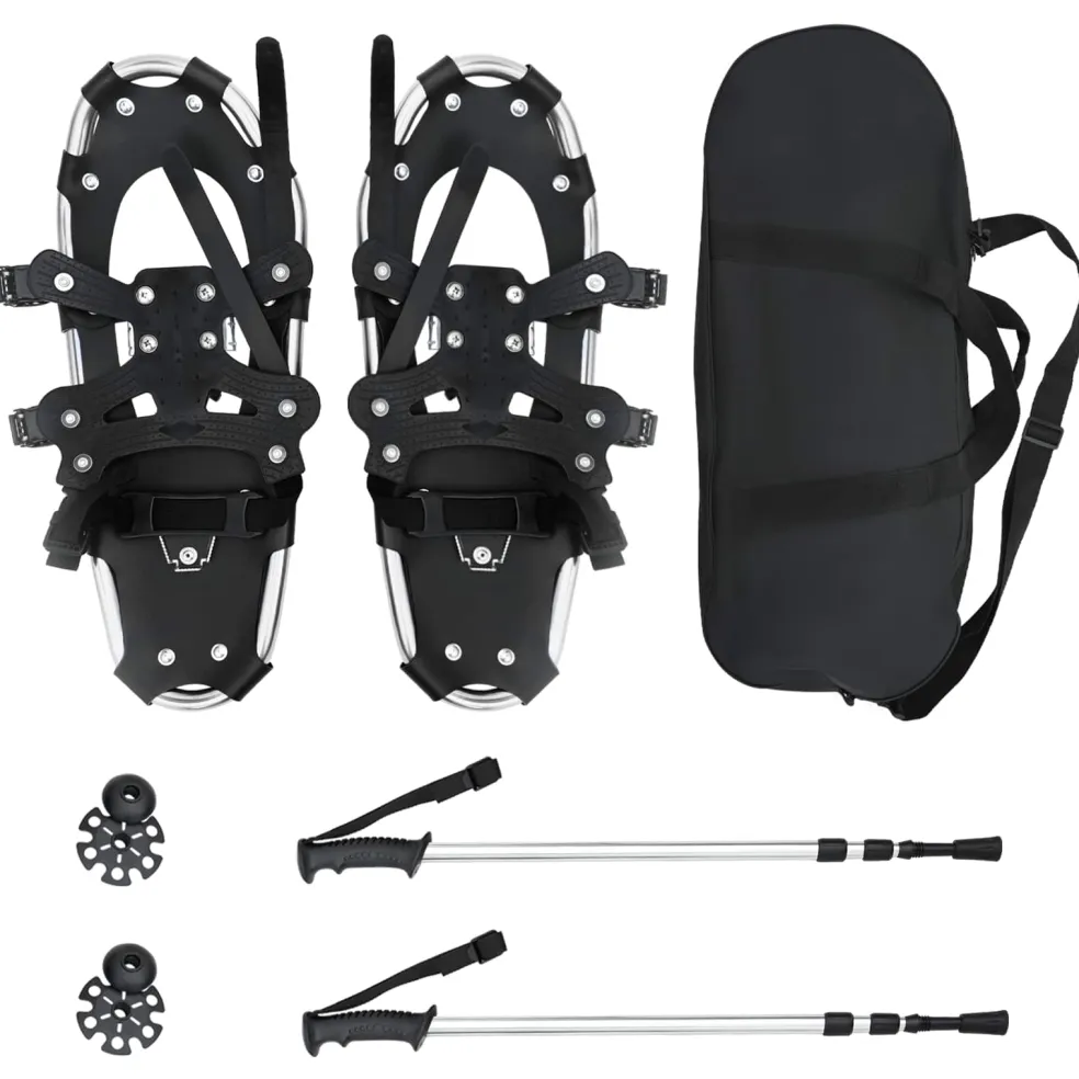 vidaXL 3 in 1 sneeuwschoenen met wandelschoenen Zilver en Zwart