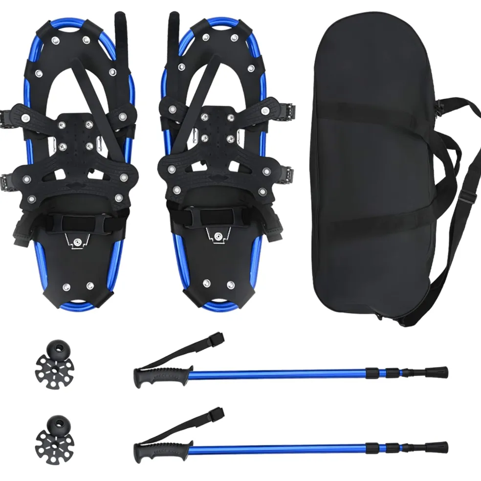 vidaXL 3 in 1 sneeuwschoenen met wandelschoenen Blauw en Zwart
