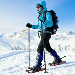 vidaXL 3 in 1 Sneeuwschoenen Rood en Zwart 53,5 x 21 cm