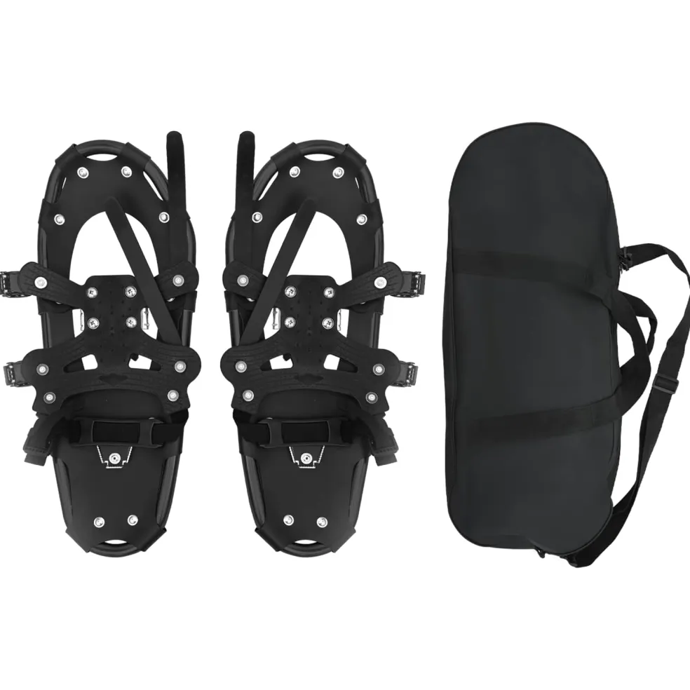 vidaXL 3 in 1 Sneeuwschoenen Zwart 53,5 x 21 cm Aluminium en HDPE