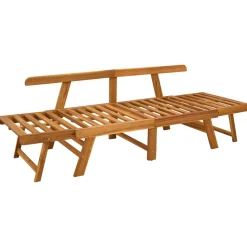 vidaXL 3-in-1 Tuinbank met Kussens Massief Acaciahout Donkergrijs