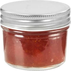 vidaXL Jampotten met zilverkleurige deksels 24 st 110 ml glas
