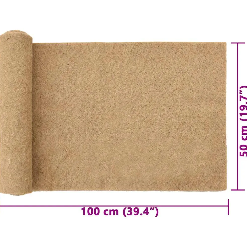 vidaXL Jute mat voor knaagdieren 0,5x1 m 5 mm
