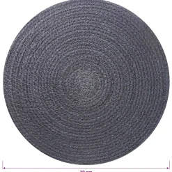 vidaXL Jute placematten 4 st Donkergrijs 100% Tossa Jute
