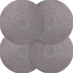 vidaXL Jute placematten 4 st Grijs 100% Tossa Jute