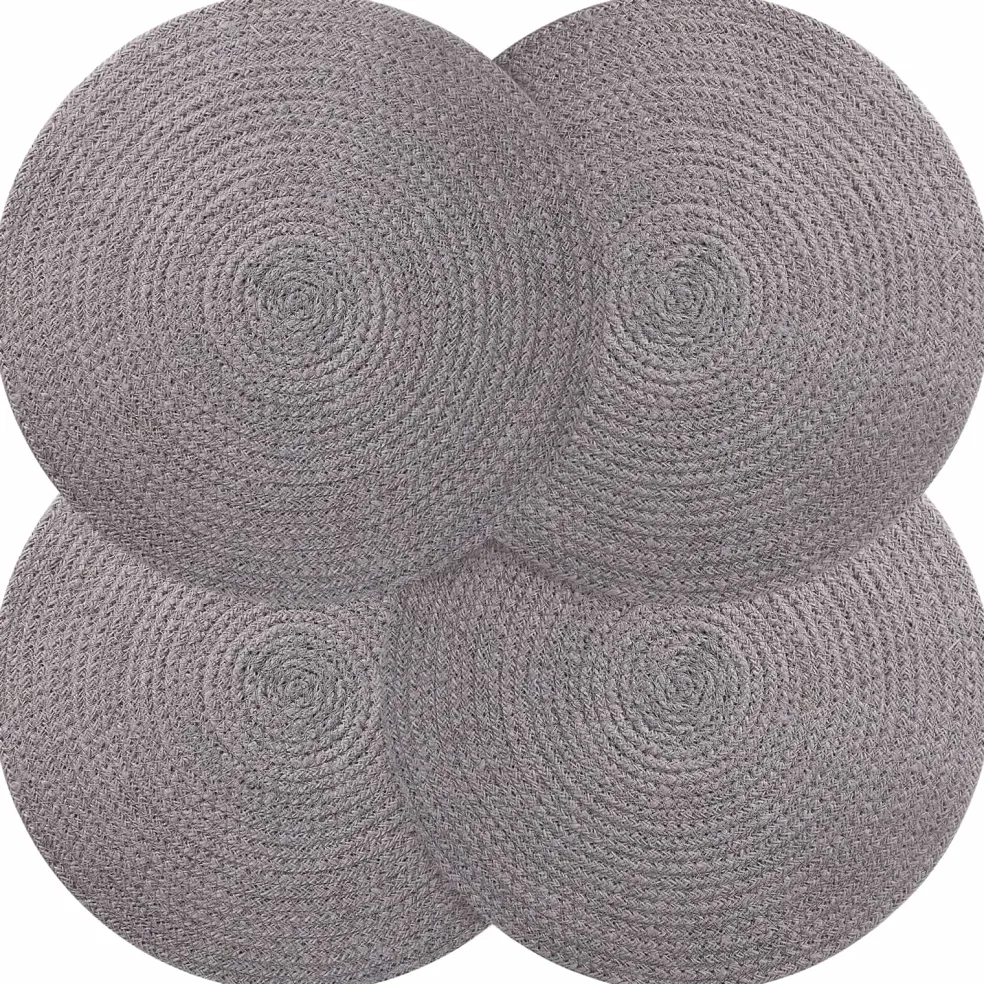 vidaXL Jute placematten 4 st Grijs 100% Tossa Jute