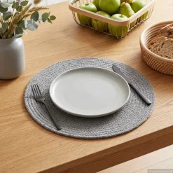 vidaXL Jute placematten 4 st Grijs 100% Tossa Jute