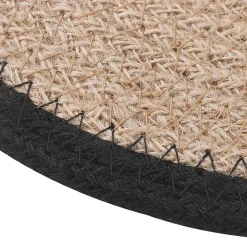 vidaXL Jute placematten 4 st Naturel en Zwart 100% Tossa Jute