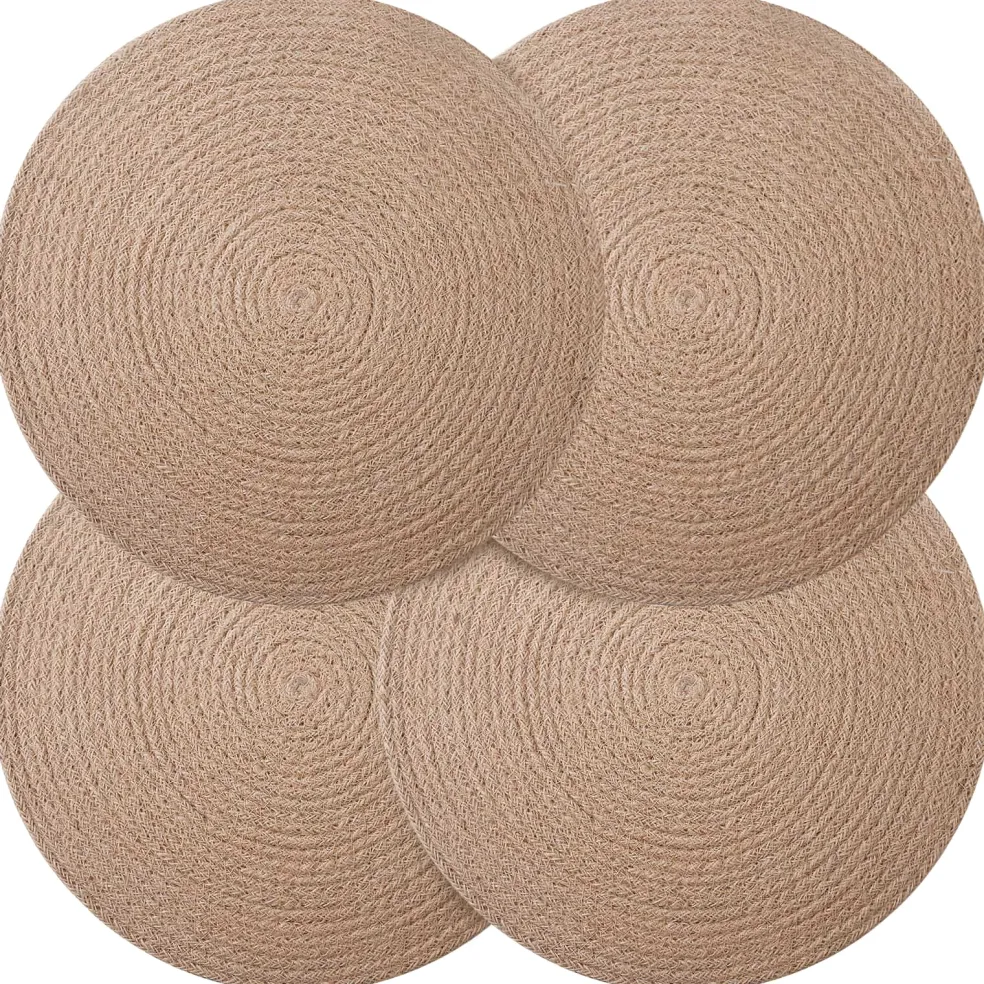 vidaXL Jute placematten 4 st Naturel 100% Tossa Jute