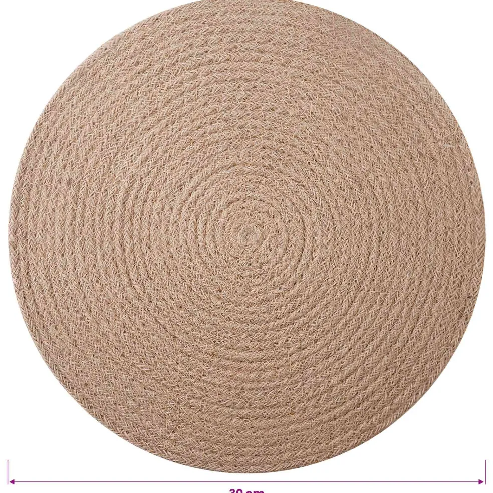 vidaXL Jute placematten 4 st Naturel 100% Tossa Jute