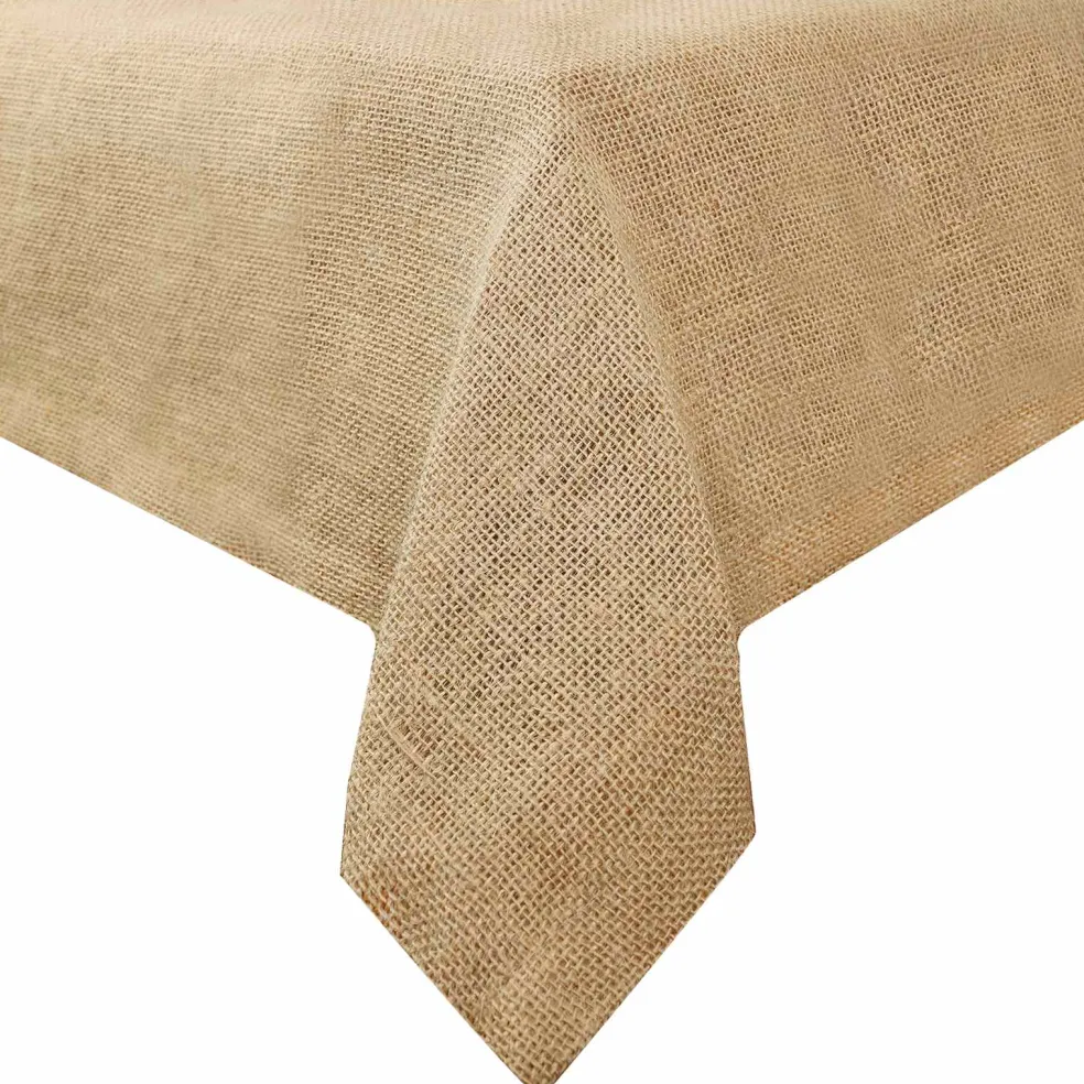vidaXL Jute tafelkleed Naturel 140 x 140 cm 100% Tossa Jute