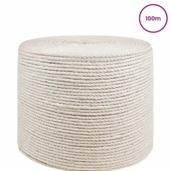 vidaXL Jute Touw 2 st 20 mm 100 m Wit 100% Tossa jute