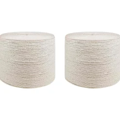 vidaXL Jute Touw 2 st 20 mm 100 m Wit 100% Tossa jute