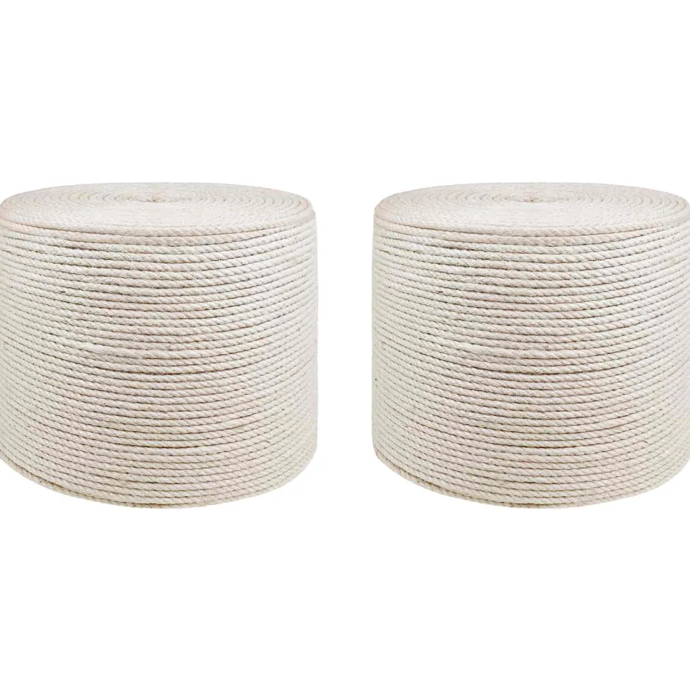 vidaXL Jute Touw 2 st 20 mm 100 m Wit 100% Tossa jute