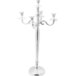 vidaXL Kaarsenhouder Zilver 32 x 32 x 79,5 cm Aluminium
