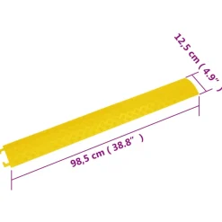 vidaXL Kabelbeschermers drempel 4 st 98,5 cm geel