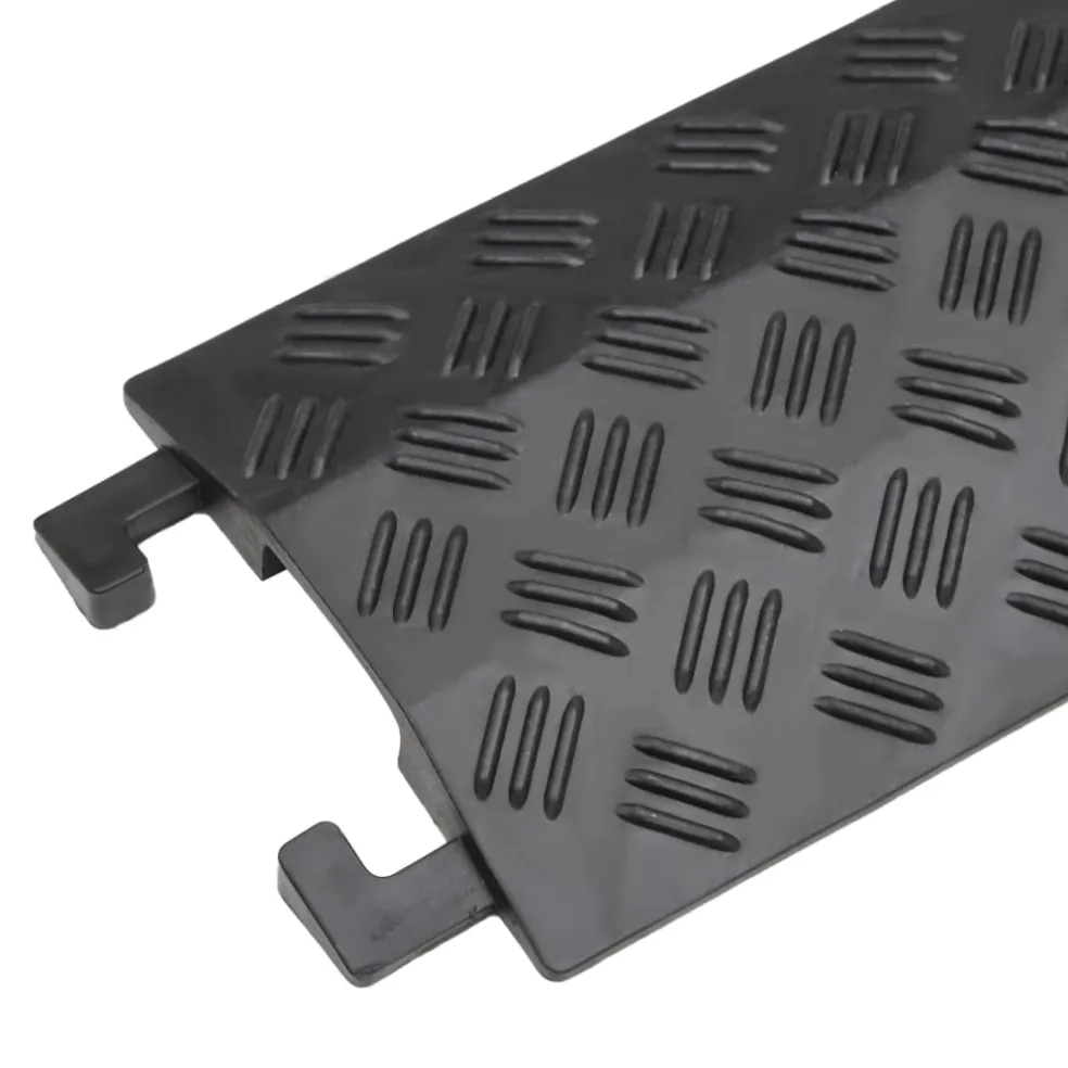 vidaXL Kabelbeschermers drempel 2 st 98,5 cm zwart